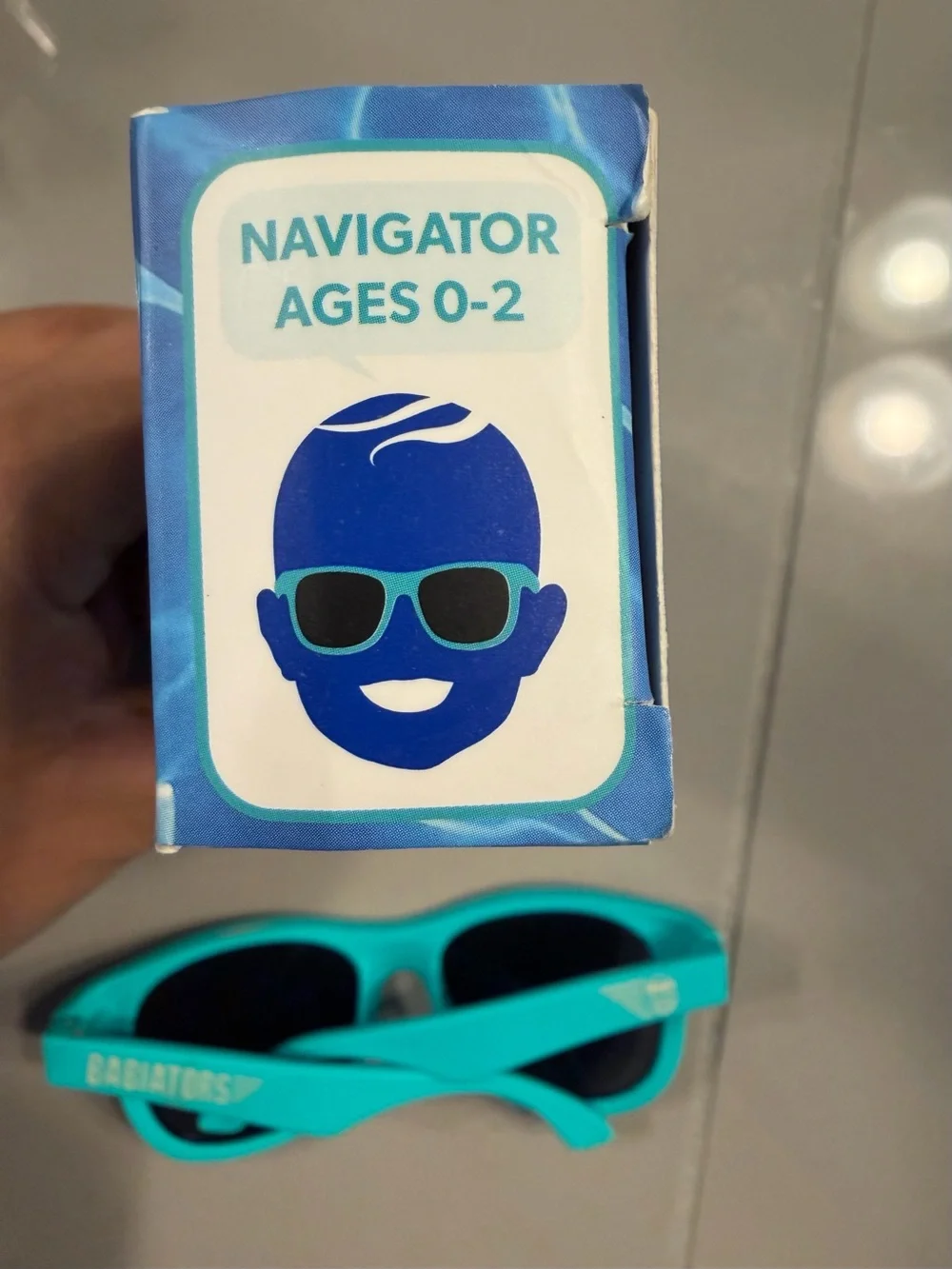 Babiators Kids Turquoise Sunglasses Age 0-2 with box